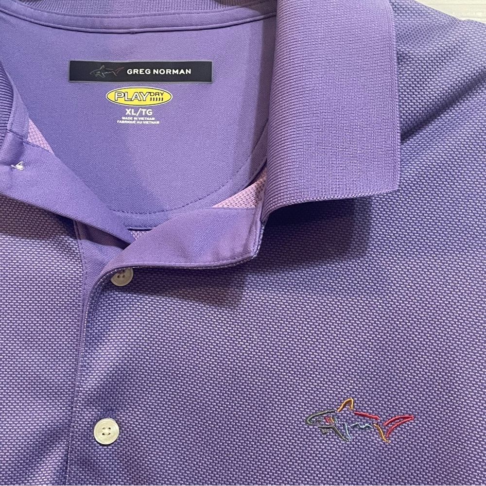Greg Norman Collection Purple Performance Polo Shirt
